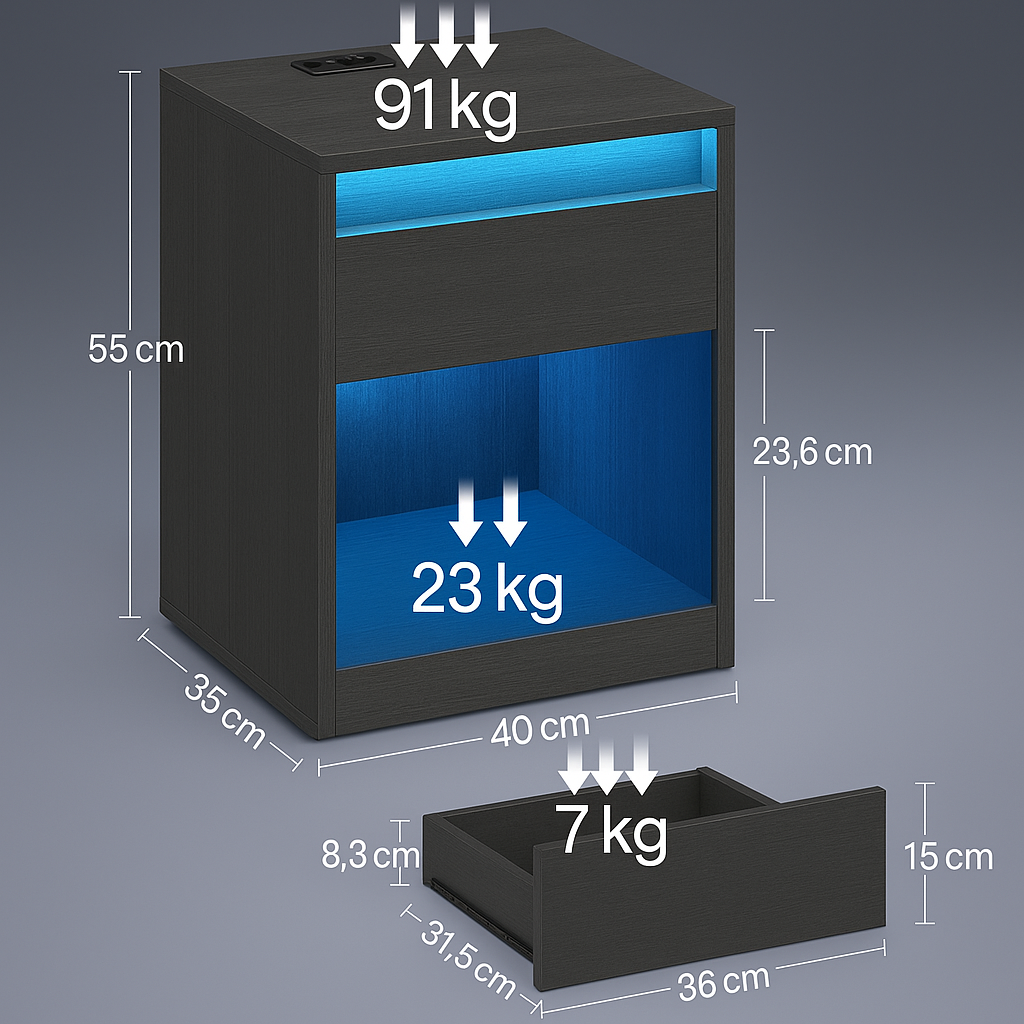 OMNI™ Nachttisch mit Geheimfach
